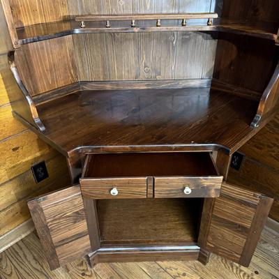 Two Ethan Allen Wood Shelves