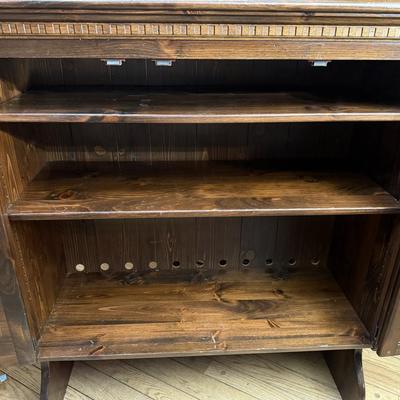 Two Ethan Allen Wood Shelves