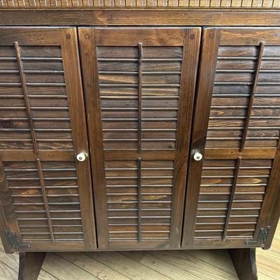 Two Ethan Allen Wood Shelves