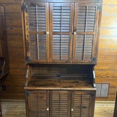 Two Ethan Allen Wood Shelves