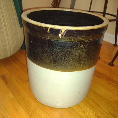 Glazed Pottery Crock- #6 Size
