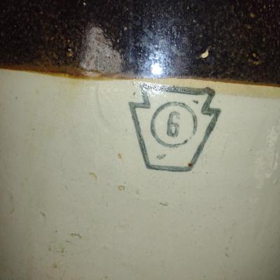 Glazed Pottery Crock- #6 Size
