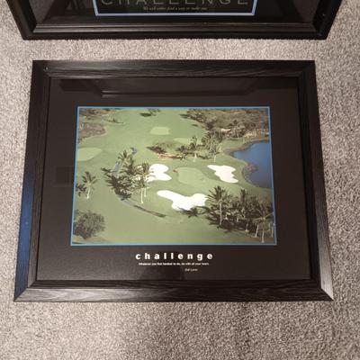 MOTIVATIONAL, INSPIRATIONAL FRAMED POSTERS "CHALLENGE""