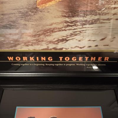 MOTIVATIONAL, INSPIRATIONAL FRAMED POSTERS "EXCELLENCE" & "WORKING TOGETHER"