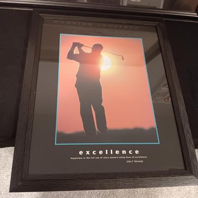 MOTIVATIONAL, INSPIRATIONAL FRAMED POSTERS "EXCELLENCE" & "WORKING TOGETHER"