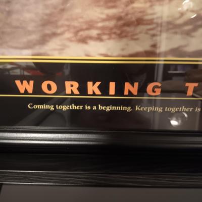 MOTIVATIONAL, INSPIRATIONAL FRAMED POSTERS "EXCELLENCE" & "WORKING TOGETHER"