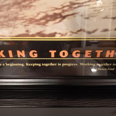 MOTIVATIONAL, INSPIRATIONAL FRAMED POSTERS "EXCELLENCE" & "WORKING TOGETHER"