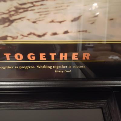 MOTIVATIONAL, INSPIRATIONAL FRAMED POSTERS "EXCELLENCE" & "WORKING TOGETHER"