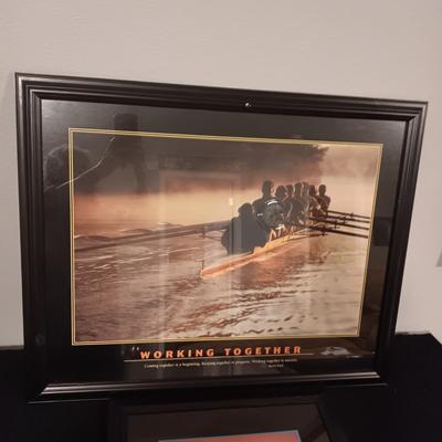 MOTIVATIONAL, INSPIRATIONAL FRAMED POSTERS "EXCELLENCE" & "WORKING TOGETHER"
