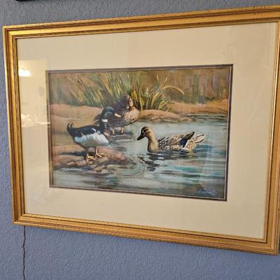 Gene Lowder Shallow water original pastel framed artwork