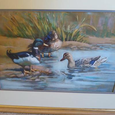 Gene Lowder Shallow water original pastel framed artwork