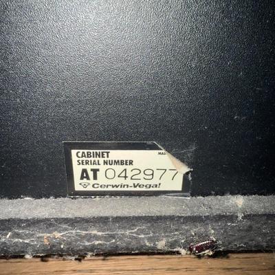 Two Vintage Cerwin-Vega Floor Speakers