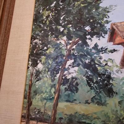 Hope Stevenson Hoffman Homestead original Oil Framed artwork