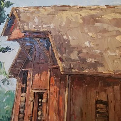 Hope Stevenson Hoffman Homestead original Oil Framed artwork