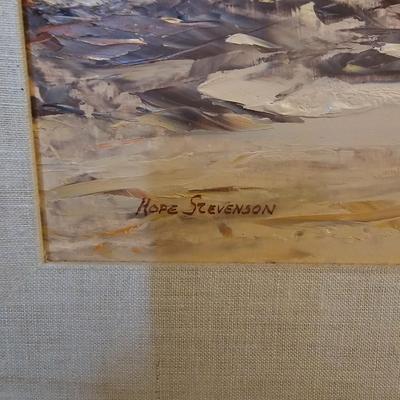 Hope Stevenson Hoffman Homestead original Oil Framed artwork