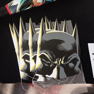 1991 BATMAN LUNCH BOX W/THERMOS, SOFT BAT AND CARDBOARD MASKS