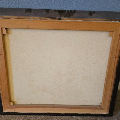 Vintage 1973 signed - framed oil painting Aspens changing color