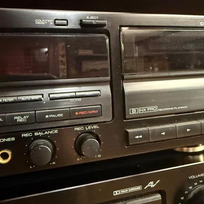 Vintage Kenwood KR-V6020 Stereo Receiver & KX-W6040 Dual Cassette Deck