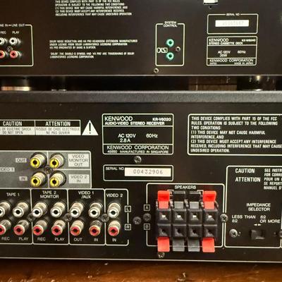 Vintage Kenwood KR-V6020 Stereo Receiver & KX-W6040 Dual Cassette Deck