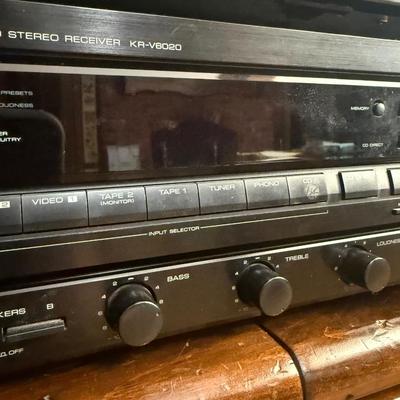 Vintage Kenwood KR-V6020 Stereo Receiver & KX-W6040 Dual Cassette Deck