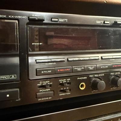 Vintage Kenwood KR-V6020 Stereo Receiver & KX-W6040 Dual Cassette Deck