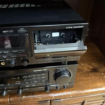 Vintage Kenwood KR-V6020 Stereo Receiver & KX-W6040 Dual Cassette Deck