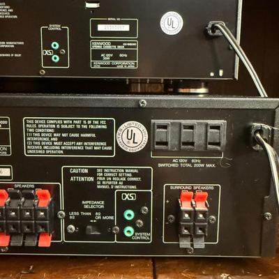 Vintage Kenwood KR-V6020 Stereo Receiver & KX-W6040 Dual Cassette Deck