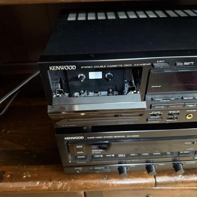 Vintage Kenwood KR-V6020 Stereo Receiver & KX-W6040 Dual Cassette Deck