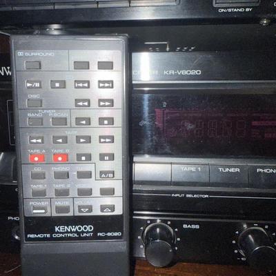 Vintage Kenwood KR-V6020 Stereo Receiver & KX-W6040 Dual Cassette Deck
