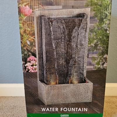 New in box - Ashland Light - up Garden water fountain