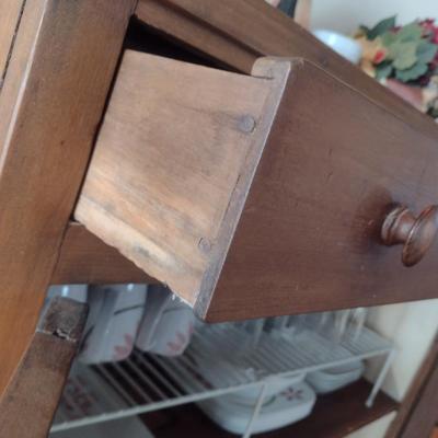Vintage Pie Safe with Punched Tin Door Panels- Approx 38" Wide, 15 1/2" Deep, 58" Tall
