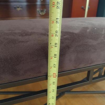 Upholstered Metal Frame Bench- Approx 37" Wide