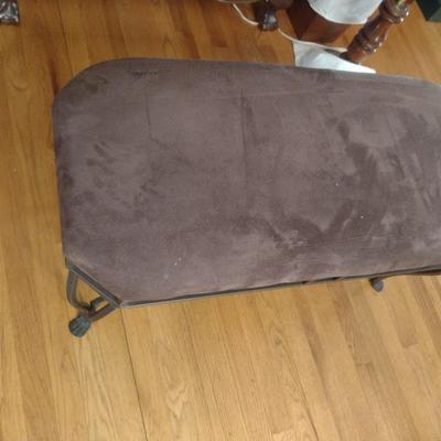 Upholstered Metal Frame Bench- Approx 37" Wide