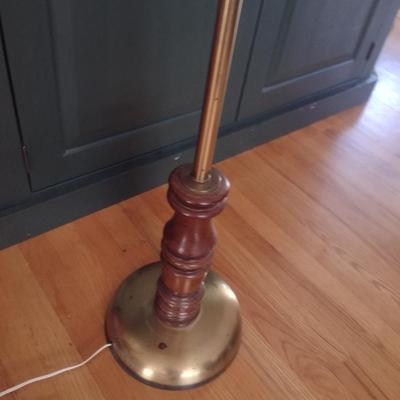 Metal Post Four Bulb Floor Lamp with Shade- Approx 61" Tall