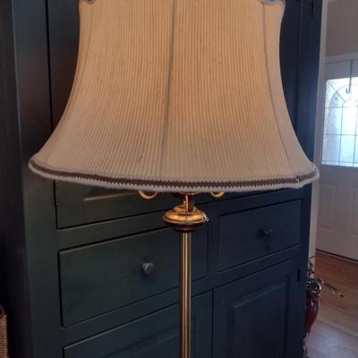 Metal Post Four Bulb Floor Lamp with Shade- Approx 61" Tall