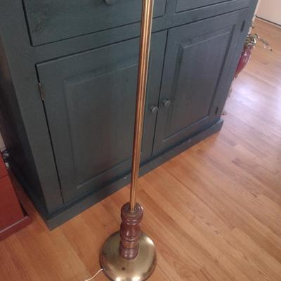 Metal Post Four Bulb Floor Lamp with Shade- Approx 61" Tall