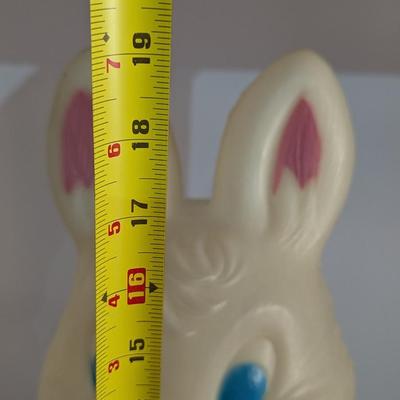 General Foam Plastics Lighted Easter Bunny Blow Mold 19" Norfolk VA Vintage
