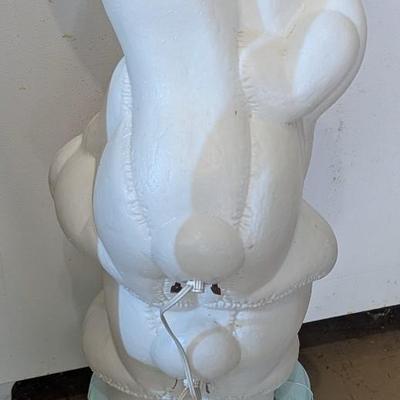 Vintage Easter Bunny Mold 3 Tier Stacked Basket Lighted 36 1/2" Tall