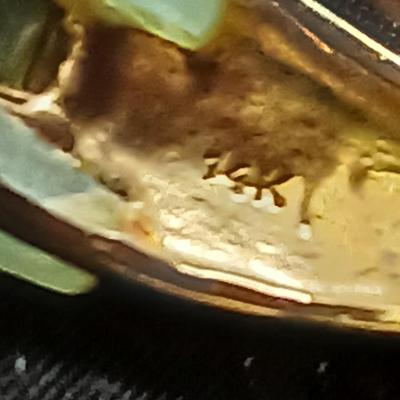 14k 14 K Gold Jade Jadeite ring peridot beautiful band - Size 8