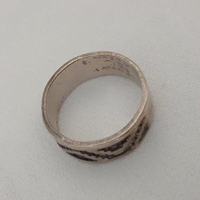 Vintage, Southwestern Style, James Rogers, J. R. Silversmiths, 925 Sterling Silver ring - size 8.5