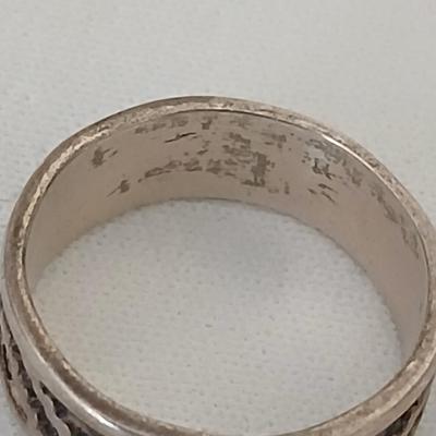 Vintage, Southwestern Style, James Rogers, J. R. Silversmiths, 925 Sterling Silver ring - size 8.5