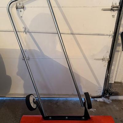 Orange Snow plow shovel