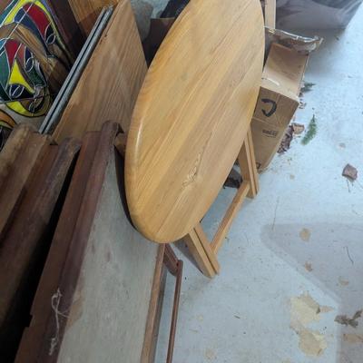 4 - Good Wood Genuine Teak Thailand TV Trays