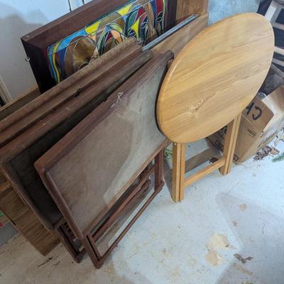 4 - Good Wood Genuine Teak Thailand TV Trays