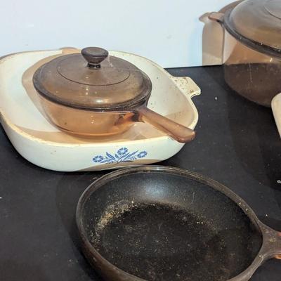 Pyrex Vision Ware Amber Pots & Corning Ware Baking Dishes