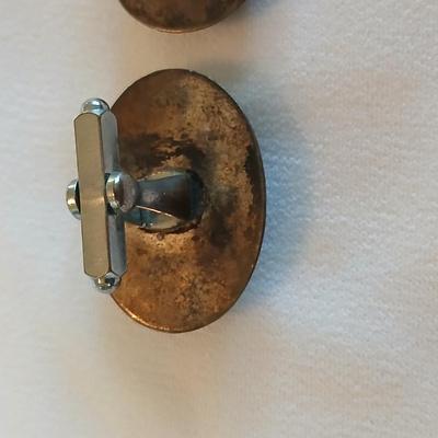 Snowflake Obsidian cufflinks and tie clip sterling silver