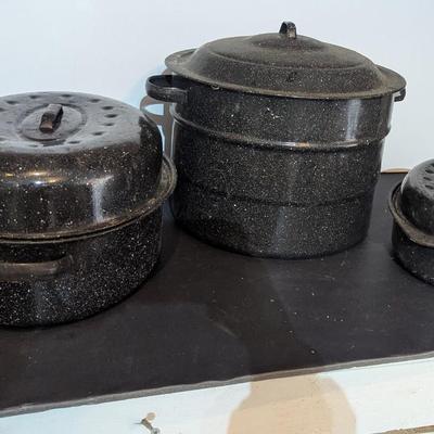 Enamel Speckled Canning Pot & Roasting Pans