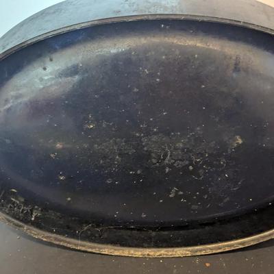 Vintage Blue Enamel Ware Roaster