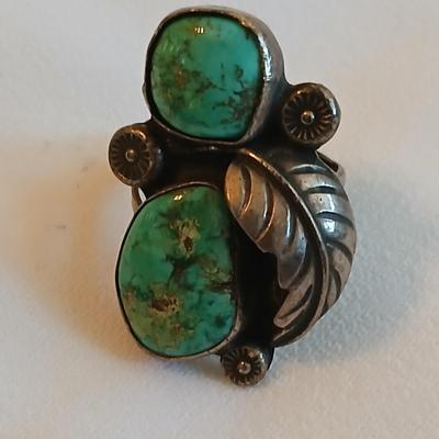 Vintage Sterling Silver 925 Native American Turquoise Ring
