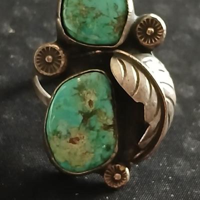 Vintage Sterling Silver 925 Native American Turquoise Ring